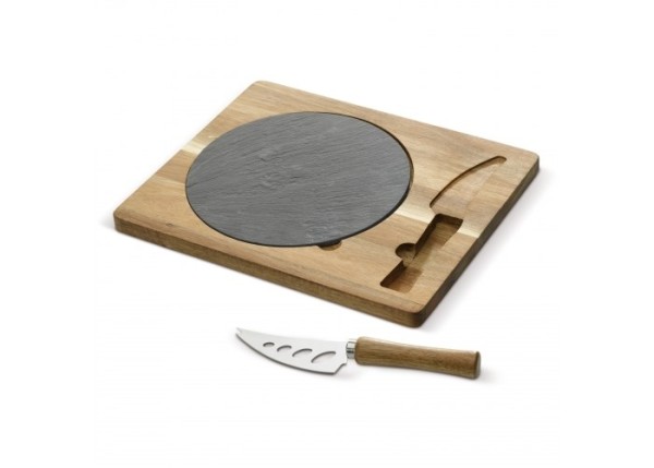 Leisteen kaasplateau met kaasmes