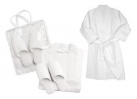 set met badjas en slippers 
