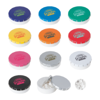 Super click clack 45 mm met ca. 12 gr. suikervrije mintjes TAMPONPRINT