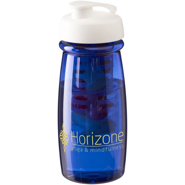 H2O Pulse® 600 ml sportfles en infuser met flipcapdeksel