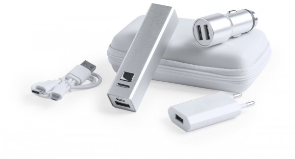 usb oplader en powebank set