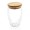 Dubbelwandig borosilicaatglas met bamboe deksel 350ml