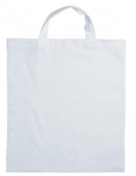Cotton Bag Kort Hengsel Wit acc. Wit