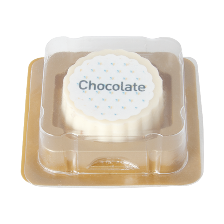 Logobonbon van witte chocolade