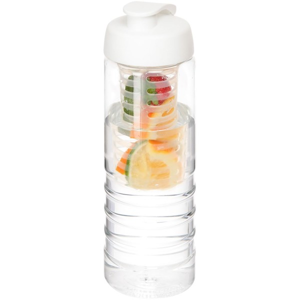 H2O Treble 750 ml drinkfles en infuser met kanteldeksel