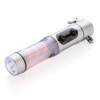 Veiligheidszaklamp met noodhamer