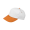 Cap 5 panel wit met gekleurde klep en klittenbandsluiting