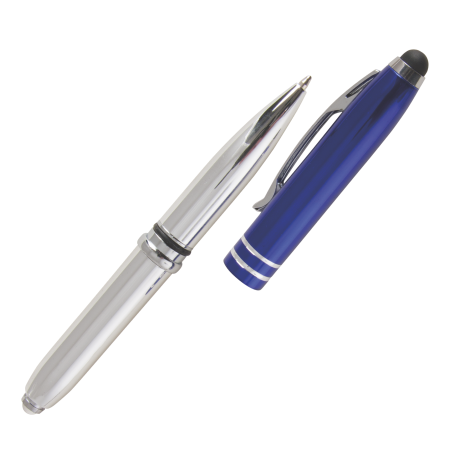 MELOS TOUCH balpen metaal met LED en lasergravering