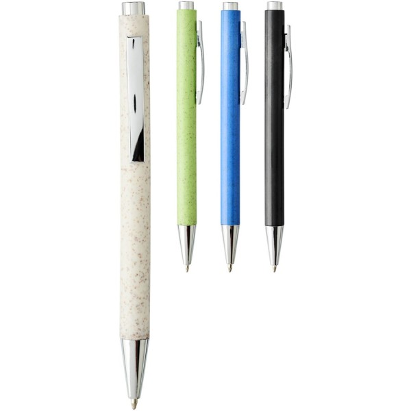 Tual balpen van tarwestro met klikmechanisme