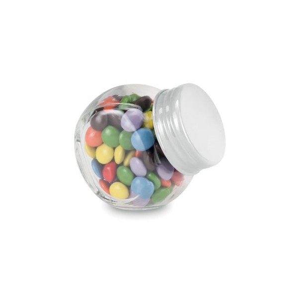 Chocolade in glazen potje