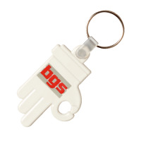 Kunststof sleutelhanger OK Hand