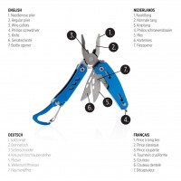 Solid mini multitool met karabijnhaak