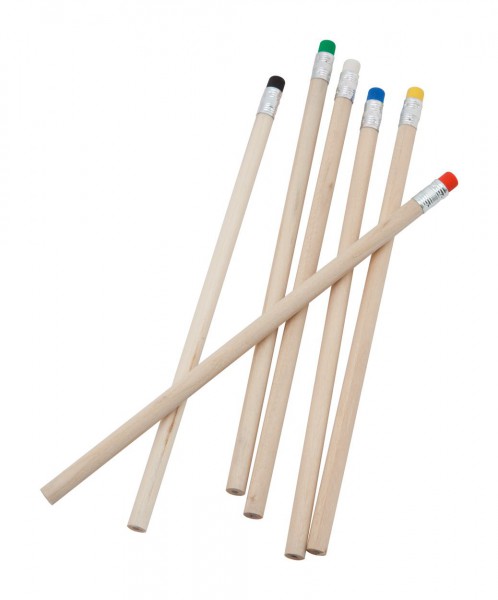 Houten potlood met gum.