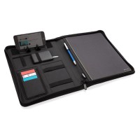 Air 5W rPET A4 portfolio met draadloze oplader, grijs