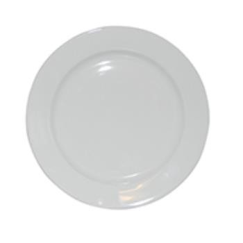 Bord brede rand wit 21 cm.