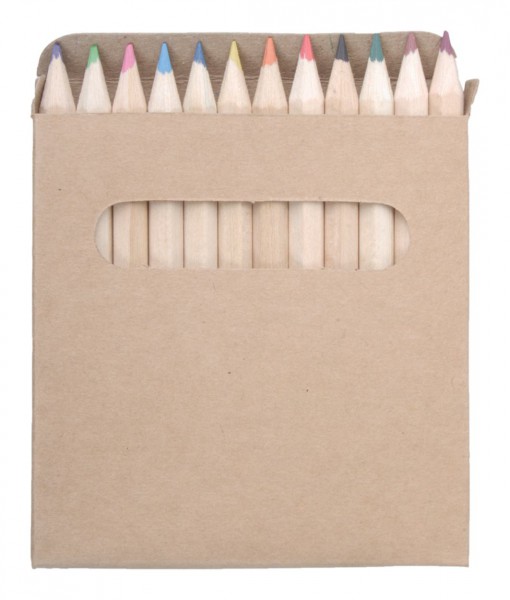 12 kleurpotloden in kartonnen doosje