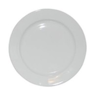 Bord brede rand wit 24 cm.