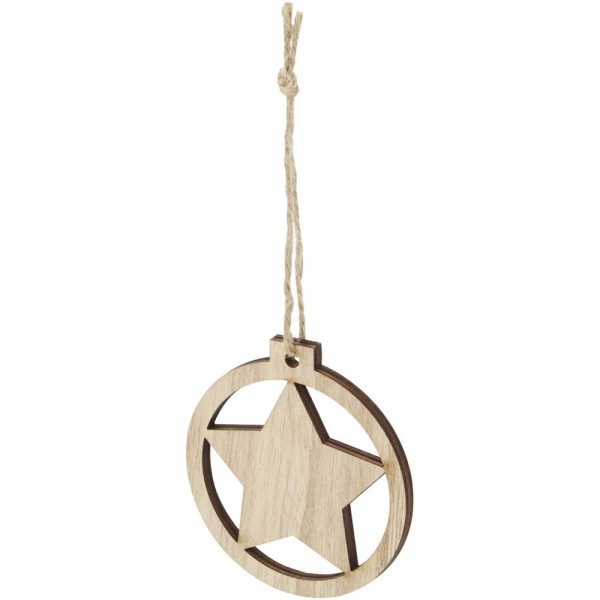 Natall houten ster ornament