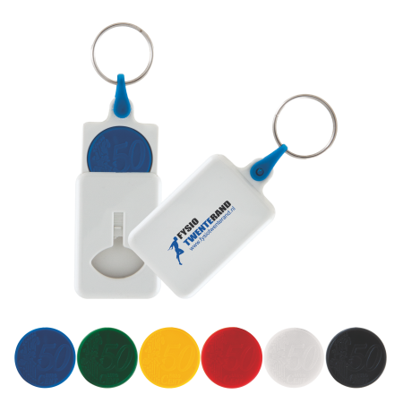 Sleutelhanger winkelwagenmunt met € 0,50 muntje