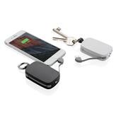 1.200 mAh sleutelhanger powerbank met geintegreerde kabels,