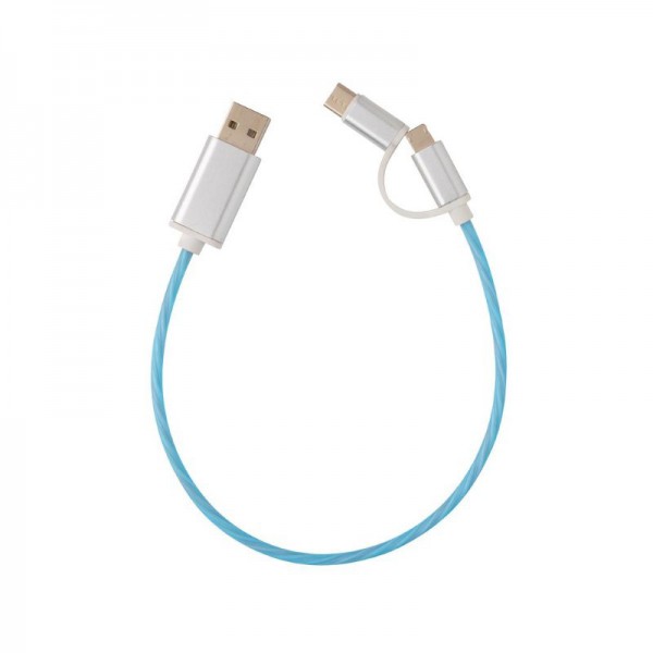 3-in-1 LED flow kabel, blauw