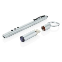 4-in-1 presenter pen, zilver