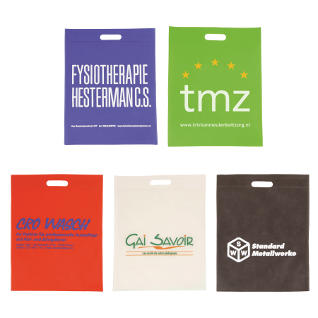 Non woven tas uitgestanst handvat 32 x 41 cm