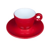 Bola Koffie rood-roomwit 15 cl. SET