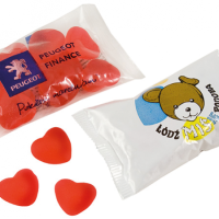 Vruchtgummihartjes 40 gr. in flowpack