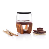 Cocoa chocolade fondue set, zwart