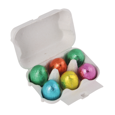 Eierdoosje met 6 paaseitjes