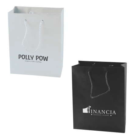 Mat gelamineerde papieren tas 27 x 37 x 12 cm