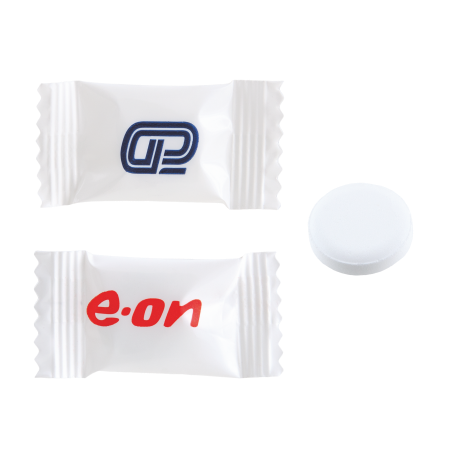 Flowpack met 1 Dextrose tablet 2 gr. Fruitmix 1-3 kleuren niet all over