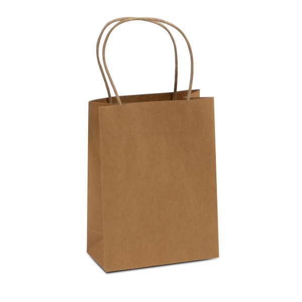 Papieren draagtassen gedraaid koord 42 + 12 x 35 cm