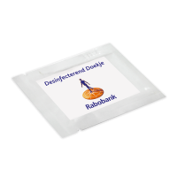 Handreinigingsdoekje in sachet.
