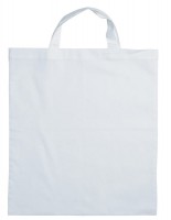 Cotton Bag Kort Hengsel Wit acc. Wit
