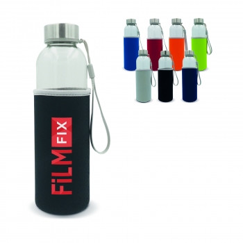 Waterfles aluminium met karabijnhaak 750ml