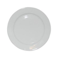 Bord brede rand wit 17 cm.