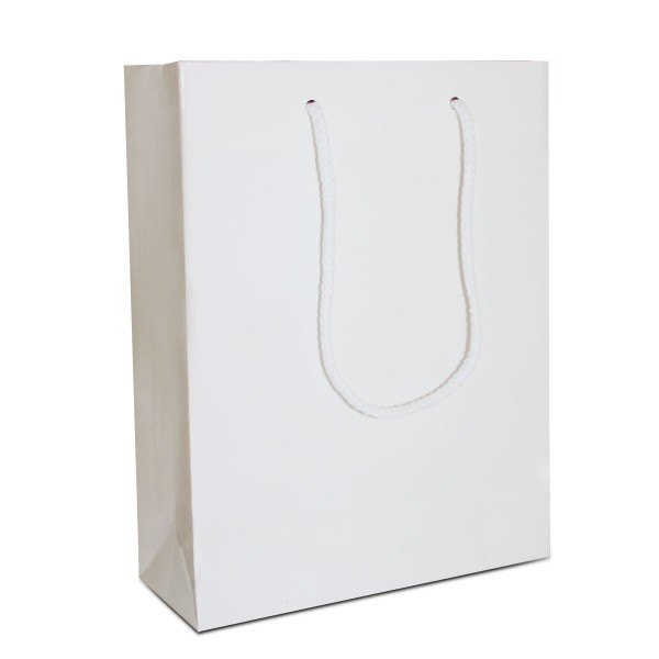 Luxe papieren draagtassen 10 + 4,5 x 13 cm