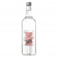 Glazen fles met 750 ml bronwater