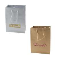 Mat gelamineerde papieren tas 22 x 29 x 10 cm