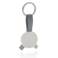 3-in-1 ronde sleutelhanger kabel, wit