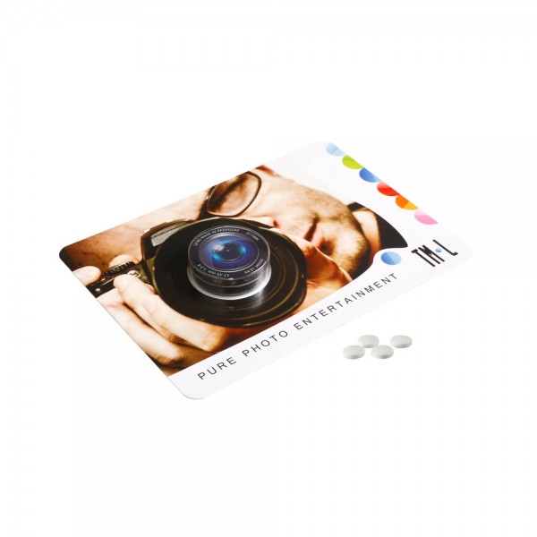 A5 kaart met rond blikje