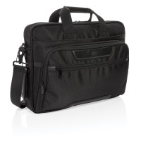 Swiss Peak RPET Voyager RFID 15.6" laptop tas, zwart