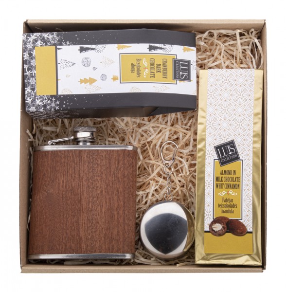 chocolade en gedistilleerd geschenkset