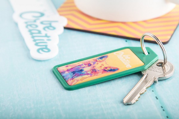 plastic sleutelhanger