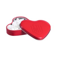 Hartenblikje rood met embossing