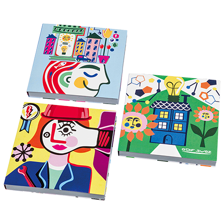 Sticky notes in omslag