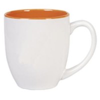 Big Drink mok wit-oranje 50 cl.