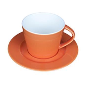 Eva Koffie oranje-roomwit 20 cl. SET